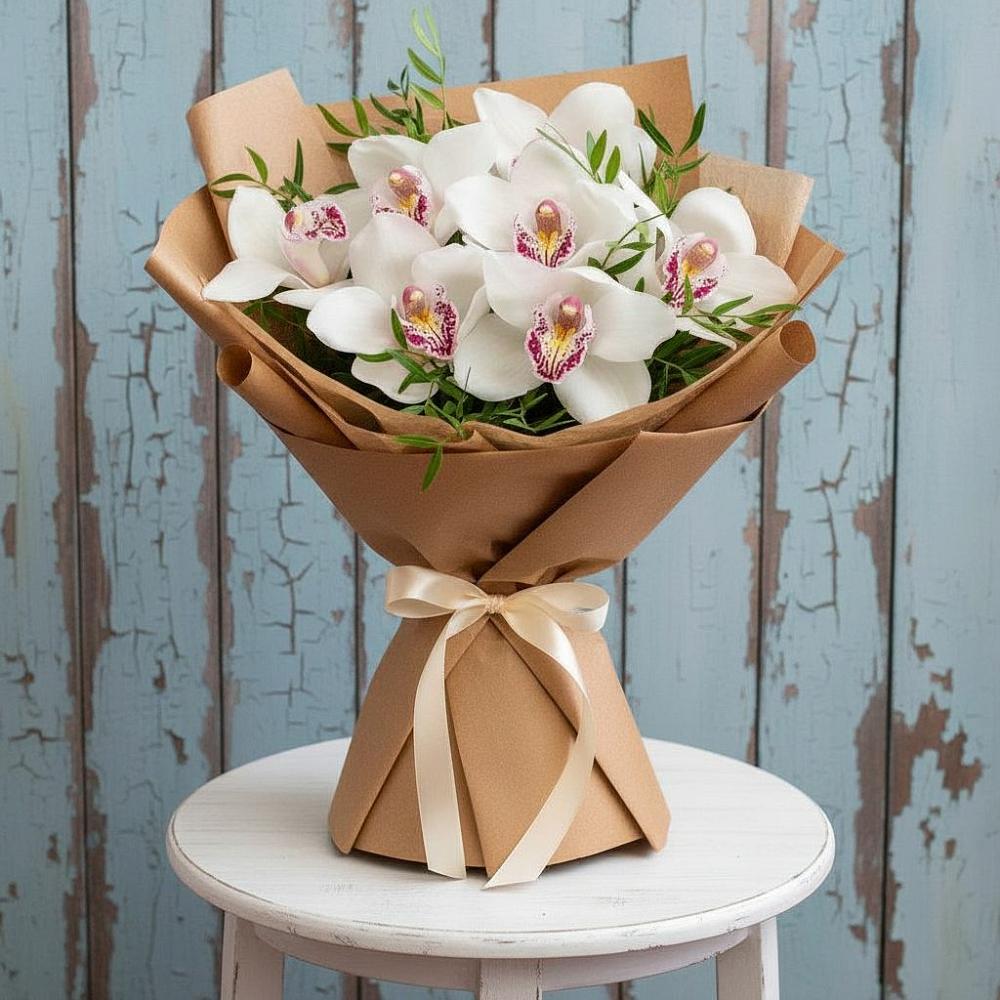 Букет цветов из: Орхидеи и Розы в Эсто-Садок