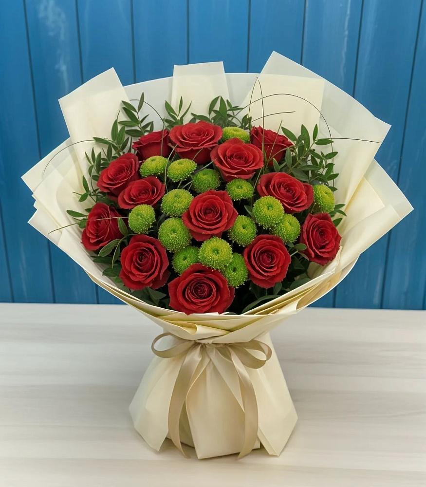 Букет цветов из: Розы и Хризантемы в Эсто-Садок